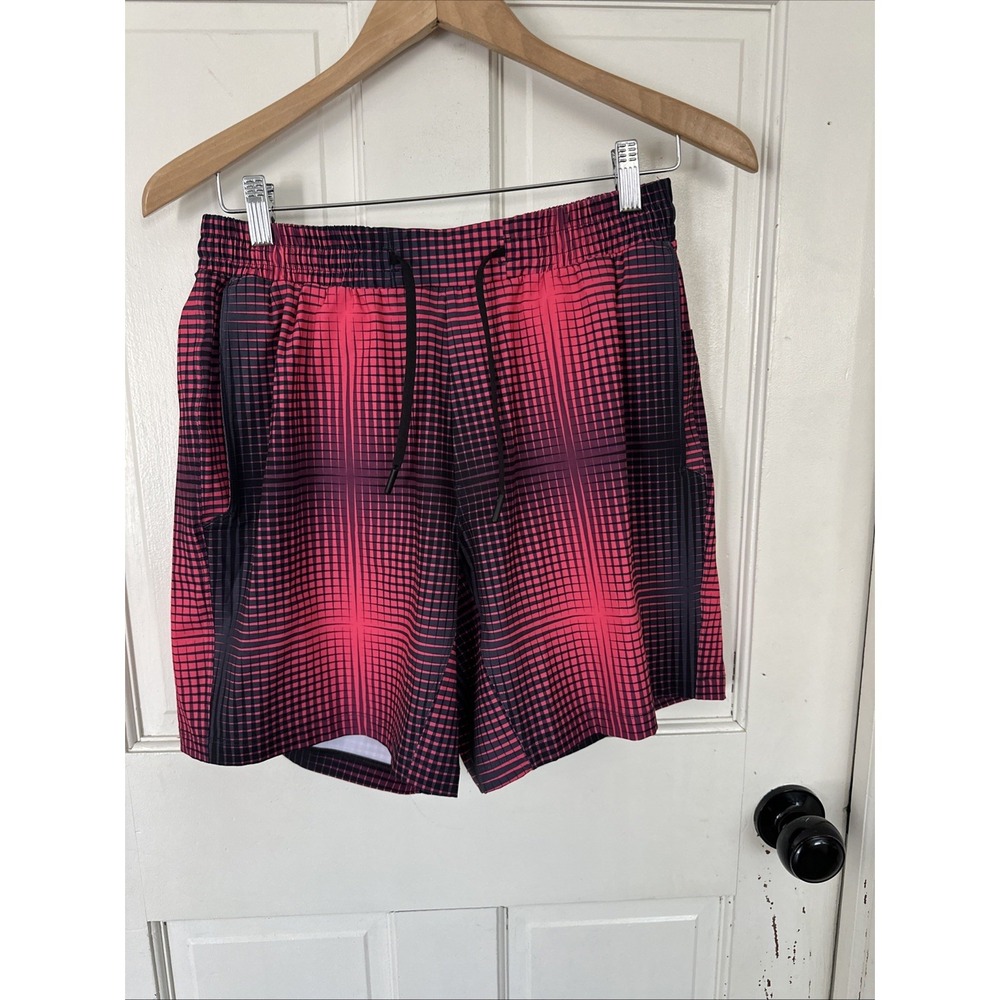Lululemon Thigh Tide 7" Swim Shorts Lined Spikes Silver Spoon Boom Juice Mens M